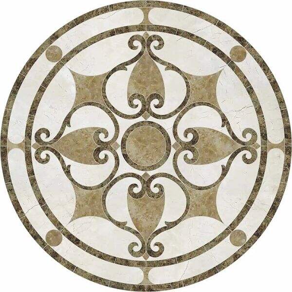 Waterjet Marble Medallion flooring tile for Hotel Corridor factory