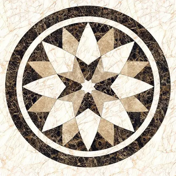 Waterjet Marble Medallion details