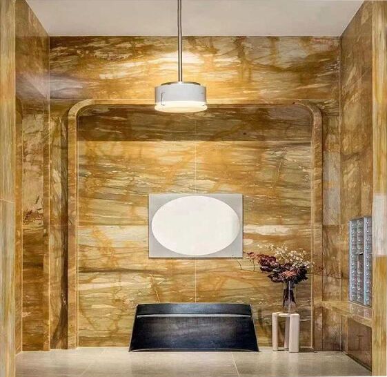 Gold Marble Giallo Siena Marble Floor Tiles for Interior Decoration factory