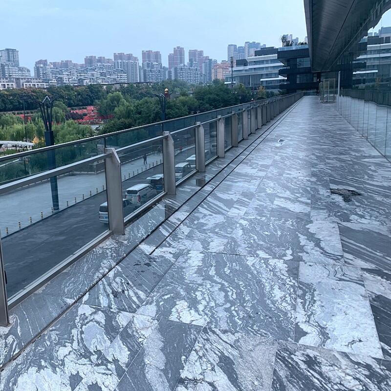 Cosmic Black Marble Leathered Stone