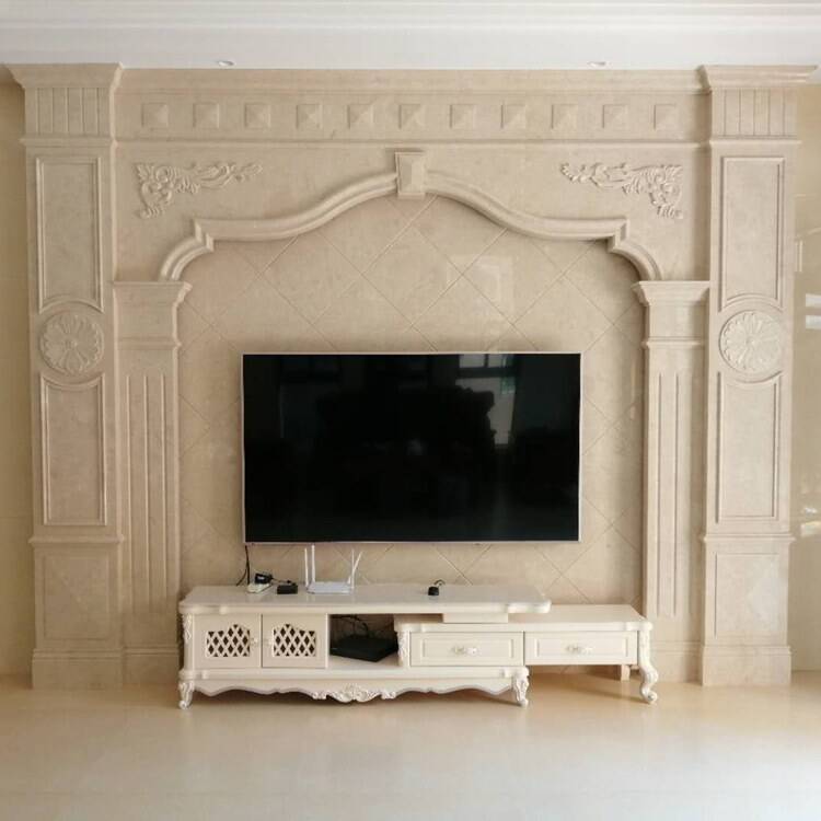 Custom Cream Marfil Marble Feature Walls manufacture