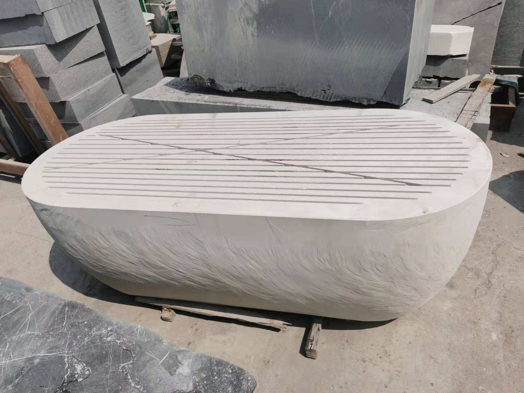 Luxurious,modern Italian Statuarietto marble bathroom with bathtub  manufacture