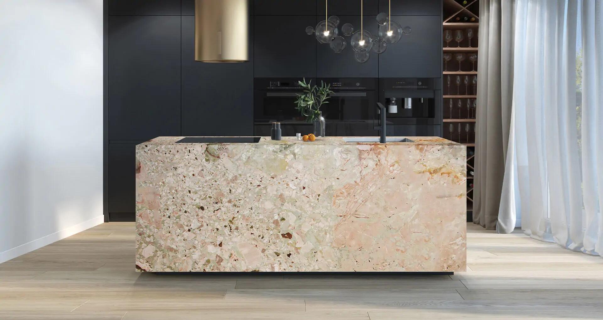 High End Italian Natural Ceppo Sicilia Marble Vanity top factory