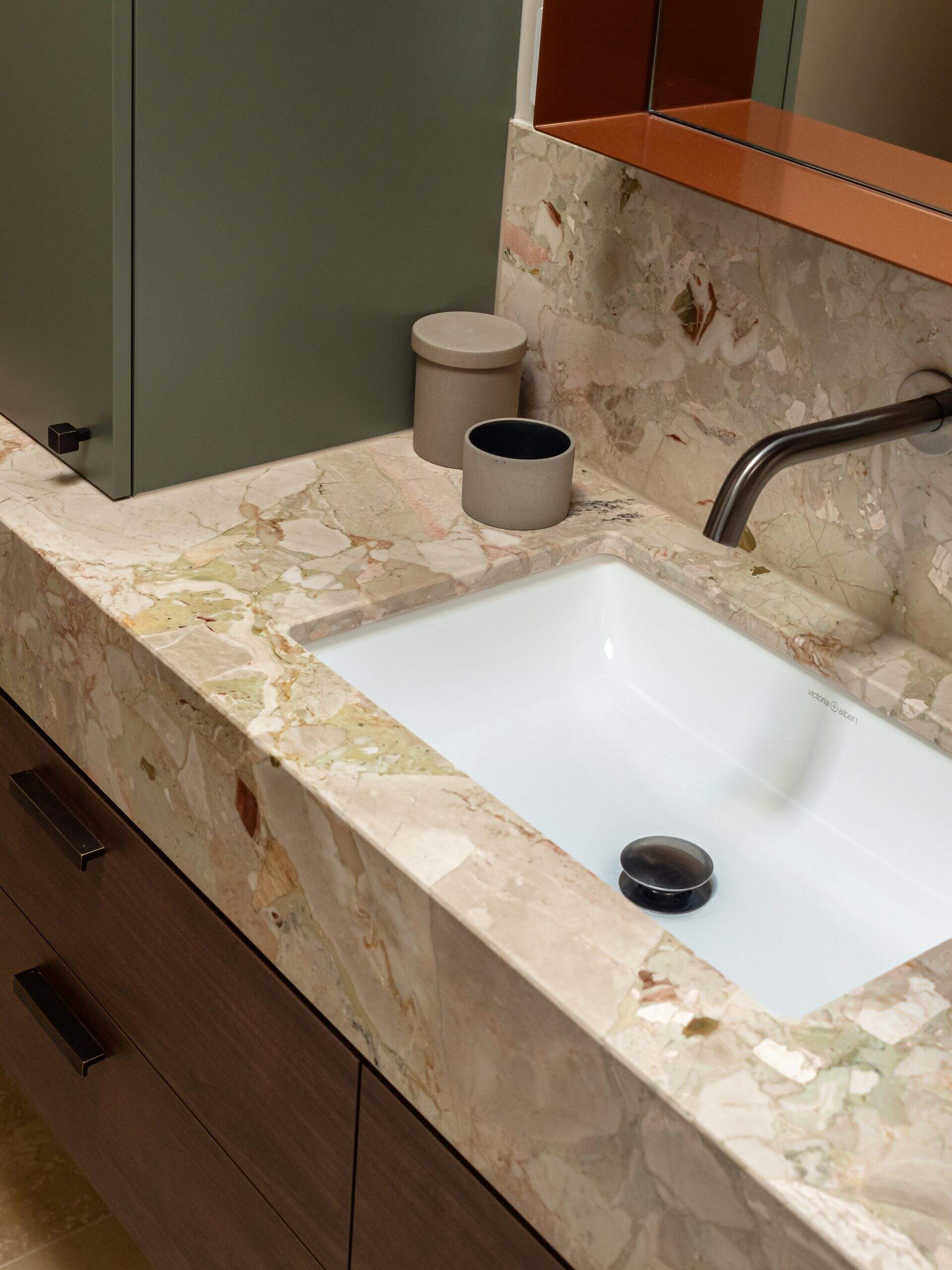 High End Italian Natural Ceppo Sicilia Marble Vanity top