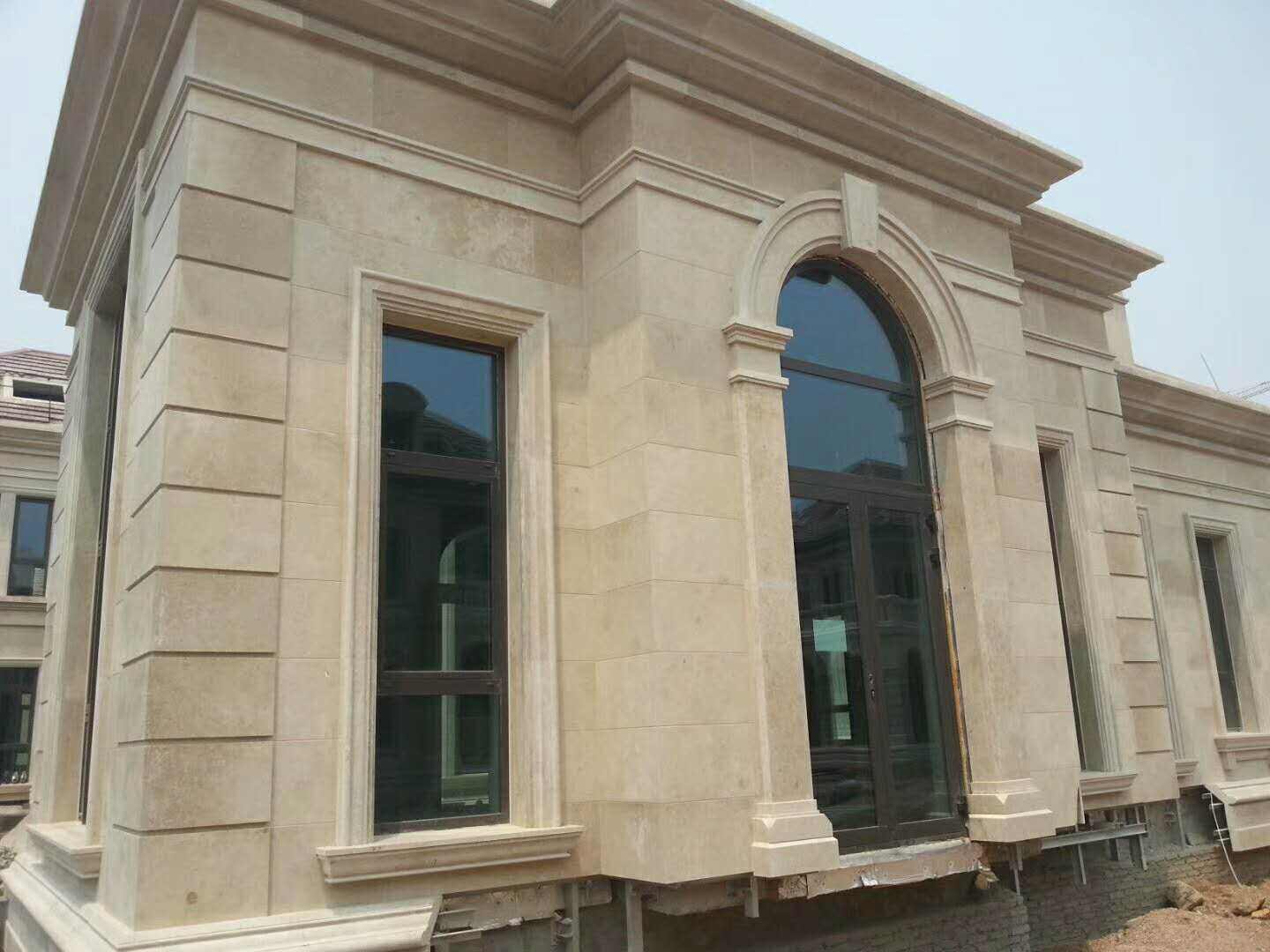 Leather Brushed and Elegant Jura Beige Limestone for Walling Facade