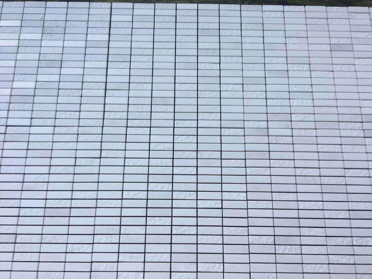 Modern Exclusive Design Mixed Surface White Marble Mosaic details