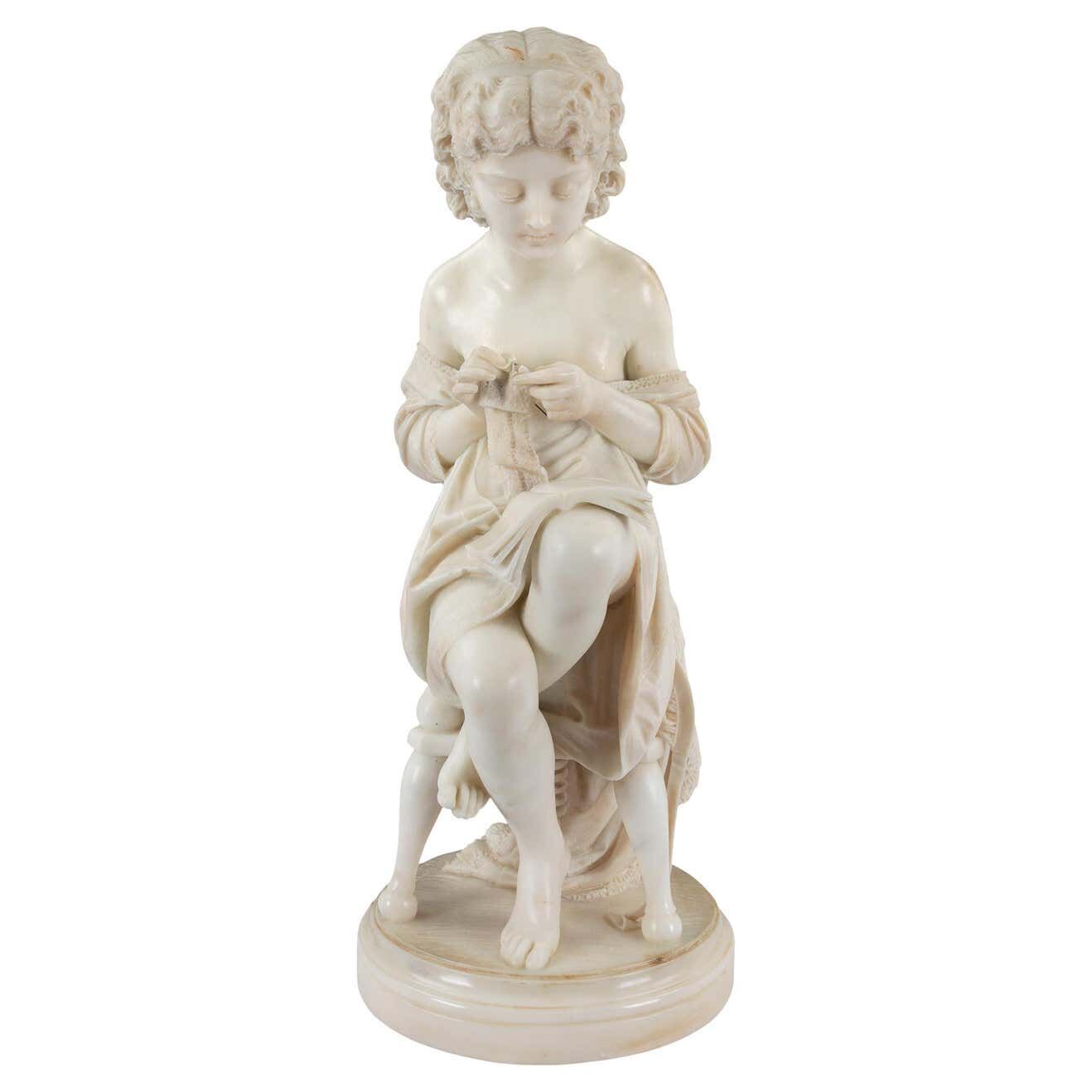 Marble Statue-Young Girl
