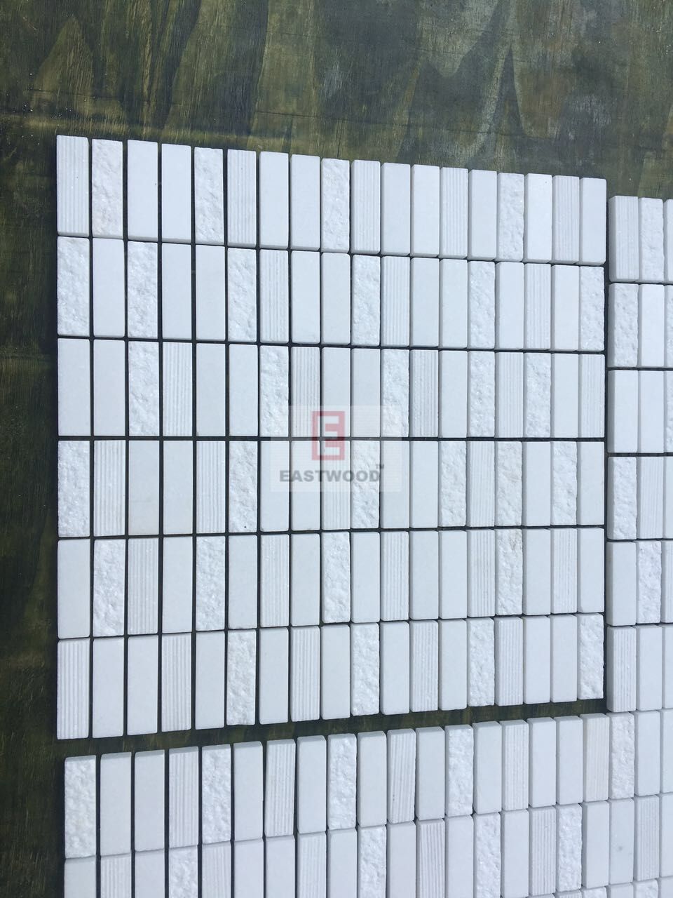 Thassos White Marble 1x3 Brick Mosaic Tiles details