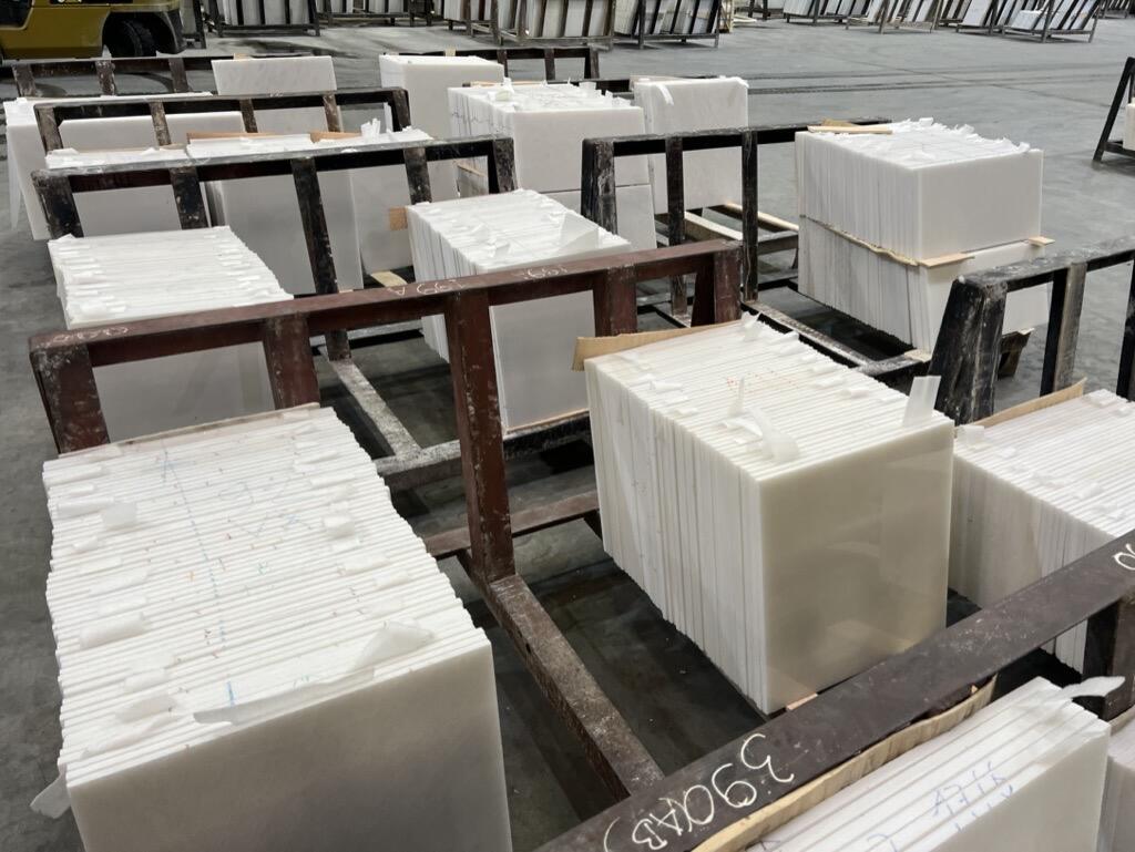 Crystal White Marble Pure White Marble Polished Tiles Slabs factory