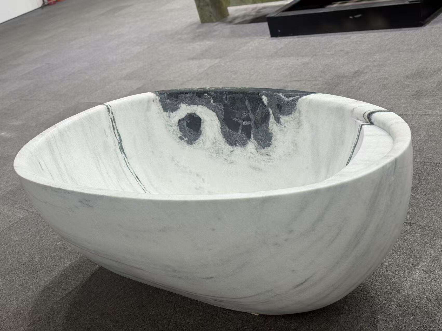 Panda White Marble Bathtub factory