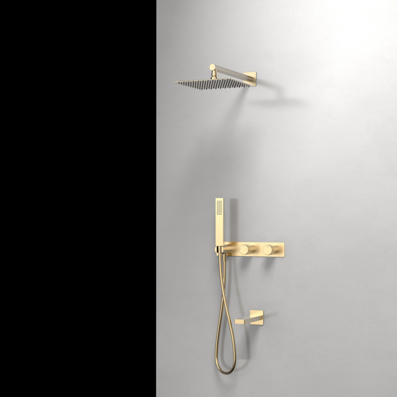 Simai Series 1SM500602 Premium Brass Conceal Valve for Rain Shower System and Waterfall Spout in Bathroom Spa Black