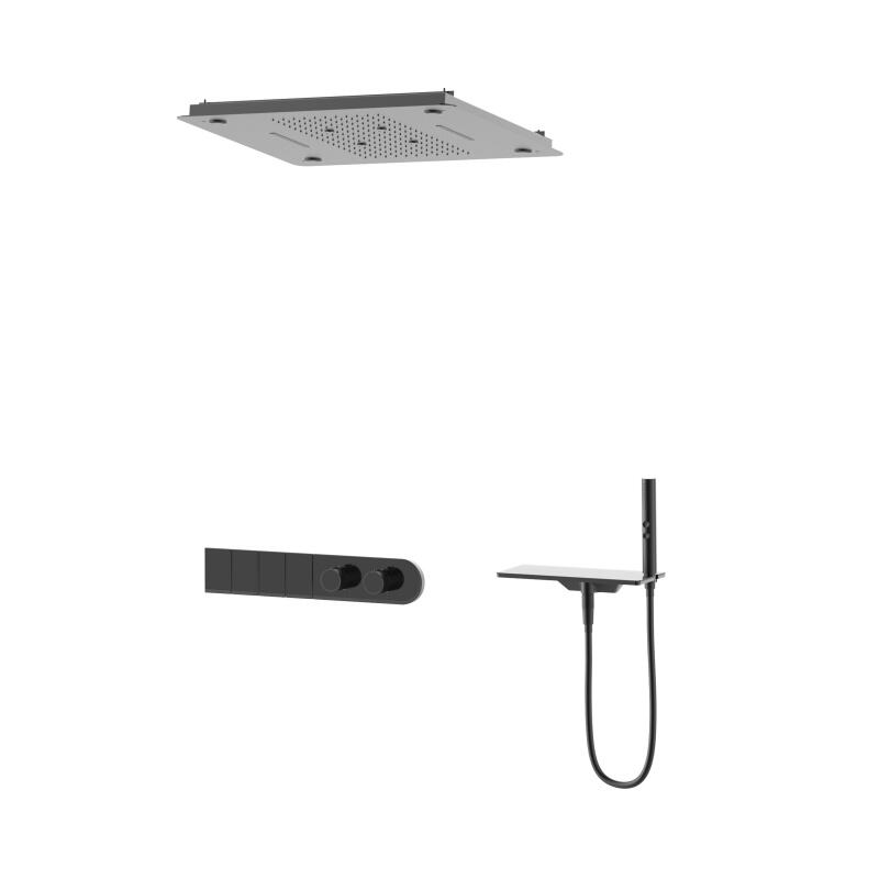 1WP840303 Complete Conceal Valve Brass Set for Creating a Rainfall and Waterfall Shower in Bathroom Chrome