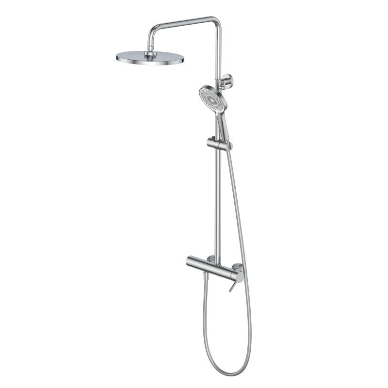 Maibao Series 1LN610312 Luxury Brass Wall Mounted Rain Shower Faucet Mixer Set for Bathroom Renovation Gun Grey