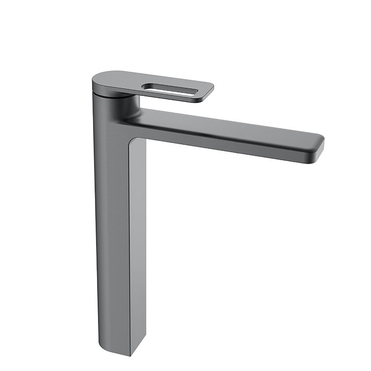 Zorn series 1LN080101 Classic Brass Single Hole Faucet for Bathroom Vanity with Hot And Cold Water Mixer Gun Grey 