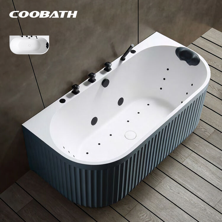 A005A Modern Acrylic Whirlpool Massage Bathtub Free Standing Design for Indoor Bathroom Spa