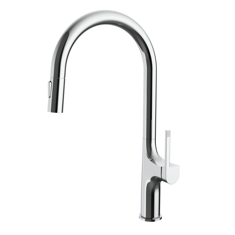 1LP560202 Hot Sell Single Handle Brass Kitchen Faucet with Pull Down Sprayer Flexible and Mixer Black