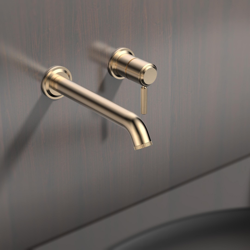 Parsons Series 1PS500202 Water-Saving Brass Two Holes Mixer Tap for Bathroom Wash Basin and Vanity Brushed Gold