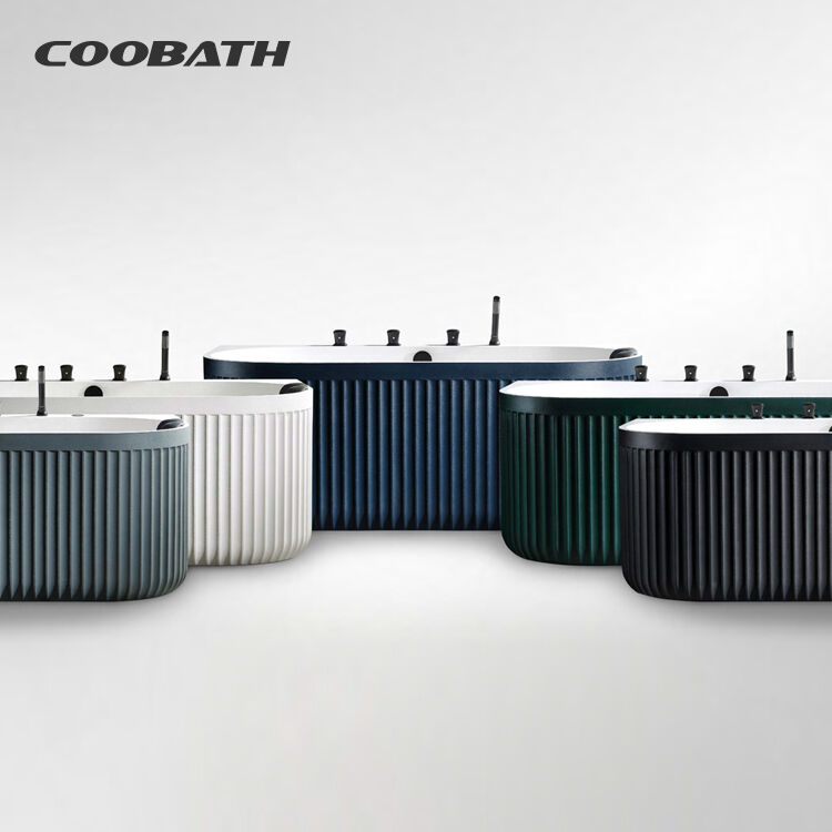 A005 Modern Acrylic Soaking Bathtub Free Standing Design for Indoor Bathroom Spa