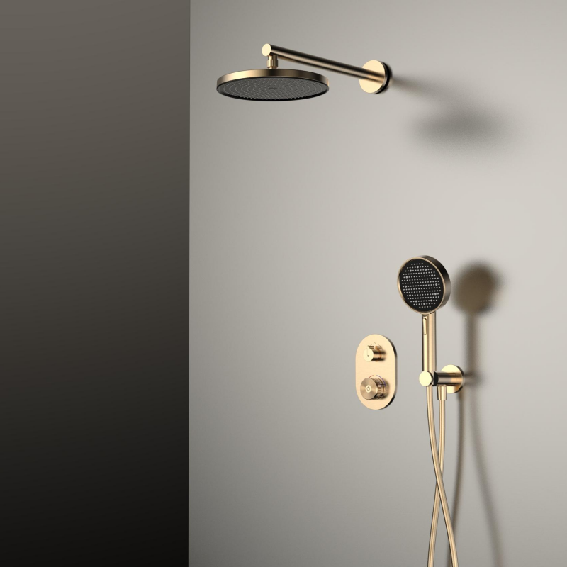 Haohan Series 1HN500700 Professional Brass Concealed Kit for Installing Rainfall and Waterfall Shower System  Gun Grey