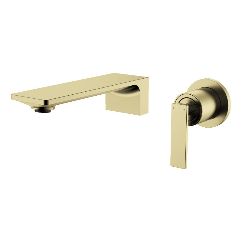 Peiluo Series 1LP590113 Luxury Brass Wash Basin Mixer Two Holes Wall Mounted Bathroom Faucet Design Chrome