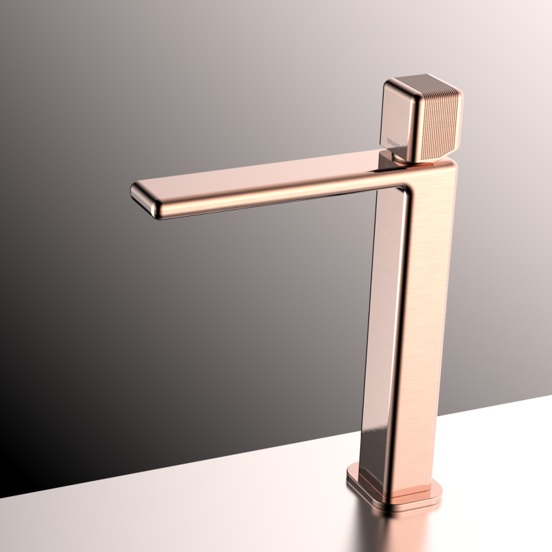 Xingbo series 1XB600101 Classic Brass Single Hole Faucet for Bathroom Vanity with Hot And Cold Water Mixer Black 