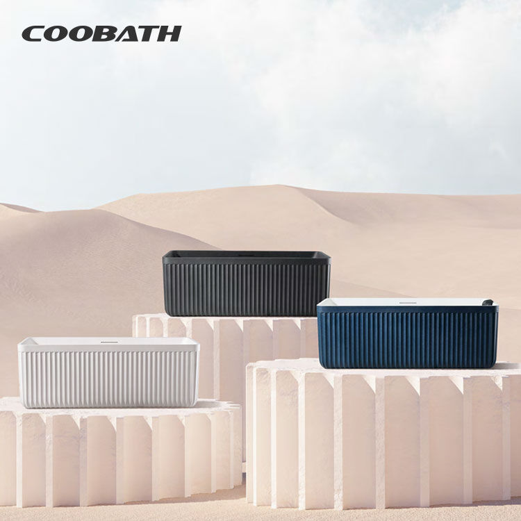 D005 Acrylic Whirlpool Massage Soaking Bathtub Free Standing Modern Style for Indoor Spa Bathroom