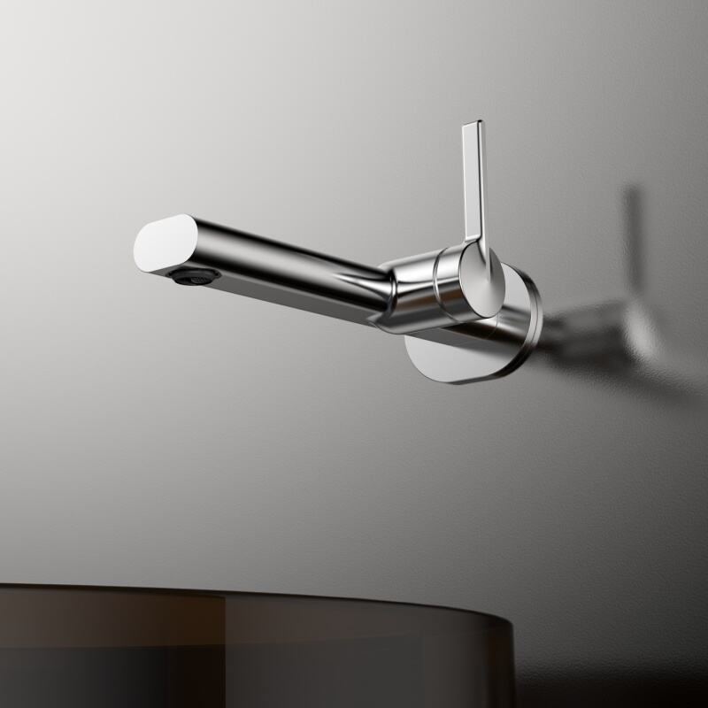 Kaidy series 1KD500200 Brushed Gold Hot Sell Durable Brass Bathroom Sink Faucet Single Hole Wall Mounted Water Mixer Tap