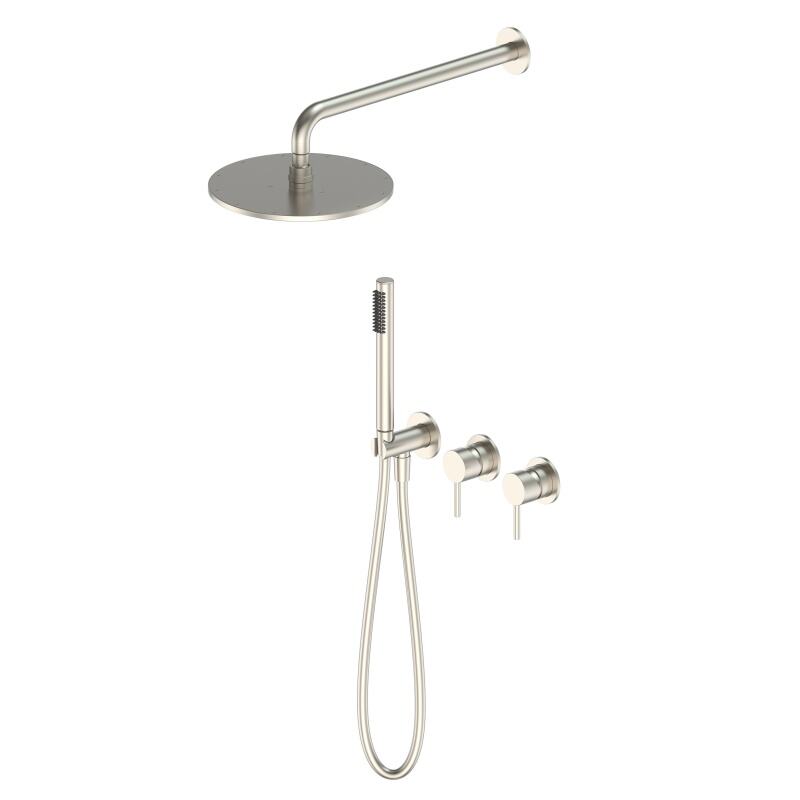 LE860205 Thermostatic Smart Conceal Brass Mixer Valve Set with Rain Showerhead and Waterfall Bath Spout 