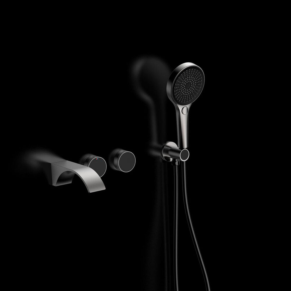 Tran Series  1LQ290401 Brass Bathroom Fixture Set Wall Mounted Concealed Bath Tub Faucet 2-Handle With Hand Shower Mixer Chrome