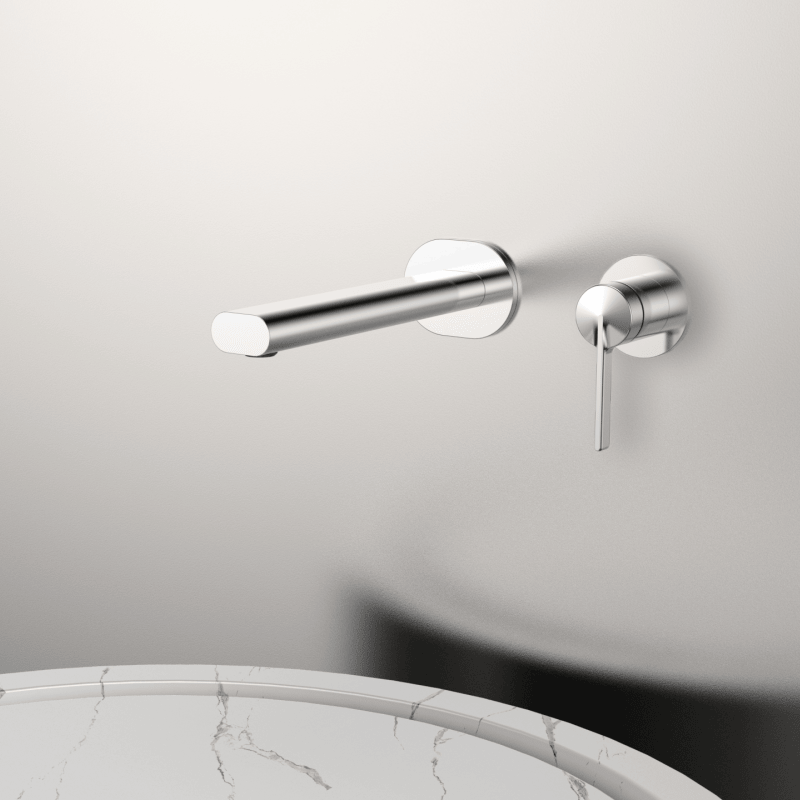 Kaidy series 1KD500201 Hot Sell Durable Brass Bathroom Sink Faucet Two Holes Wall Mounted Water Mixer Tap Rose Gold