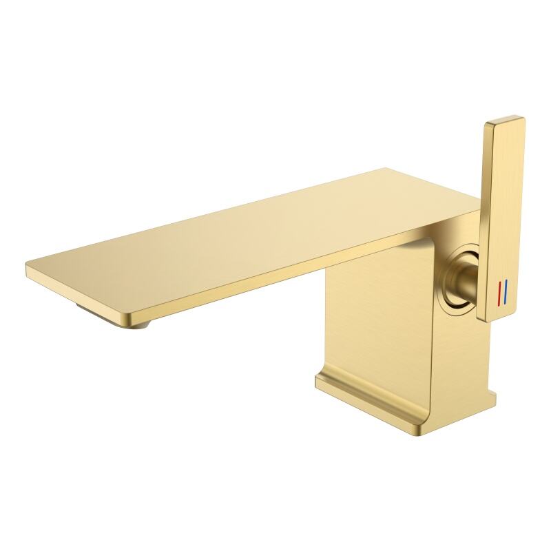 Peiluo Series 1LP590100 European Style Brass Single Handle Bathroom Faucet with Deck Mounted Mixer Tap Gun Grey