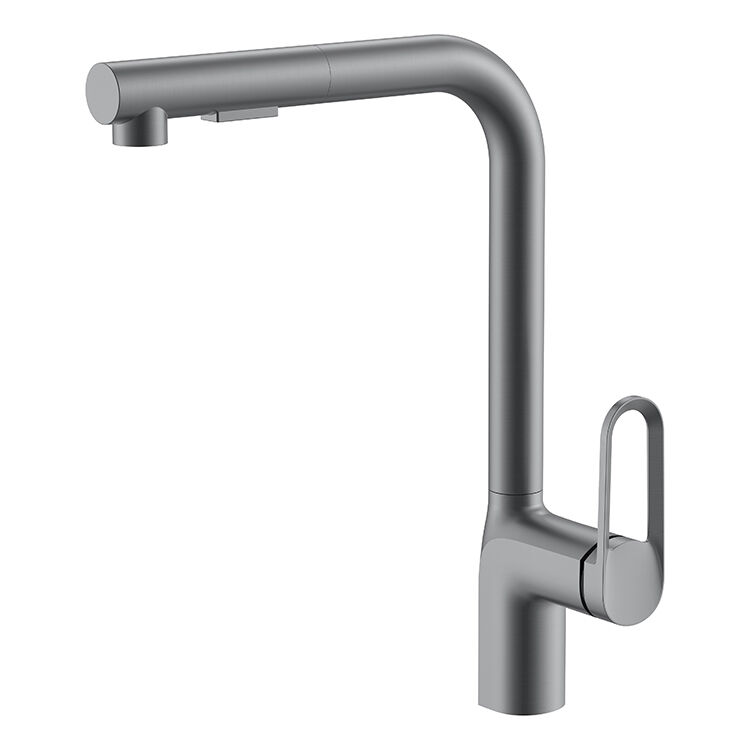 Sun Series 1LN130200 Best Brass Single Handle Kitchen Faucet with Pull Down Sprayer and Flexible for Sink Rose Gold