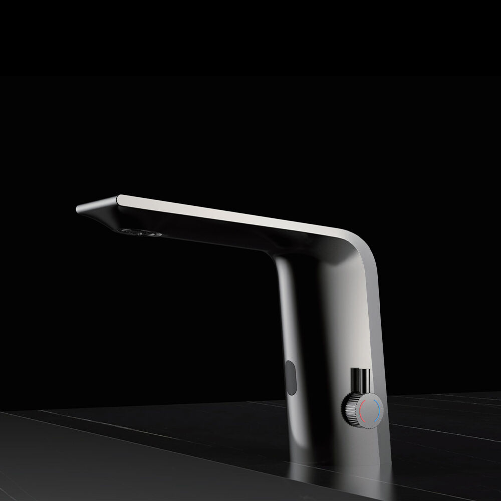 1RO970100 Luxury Brass Wash Basin Faucet Featuring Smart Automatic Touchless Infrared Motion Sensor Brushed Gold