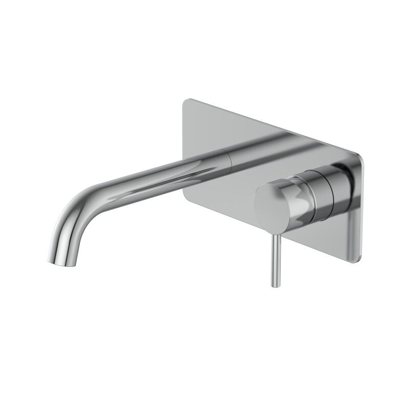 Maibao Series 1LN610317 Matte Black Finish Brass Bathroom Faucet 2 Holes Wall Mounted Water Mixer Tap Gun Grey