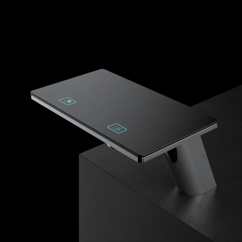 1RO840100 Modern Bathroom Faucet in Brass with Smart Touchless Automatic Infrared Motion Sensor Sink Tap Black