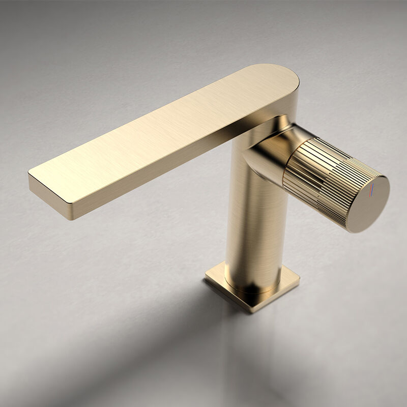 Simai Series 1SM500100 Luxury Brass Wash Basin Mixer Single Handle Deck Mounted Bathroom Faucet Design Gold