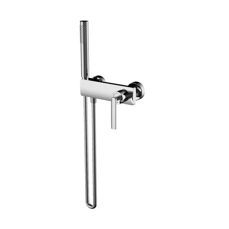 Mairui Series 1LN550400 Hot Sell Modern Brass Bath Rain Shower Faucet Set Wall Mounted Mixer Kit Black