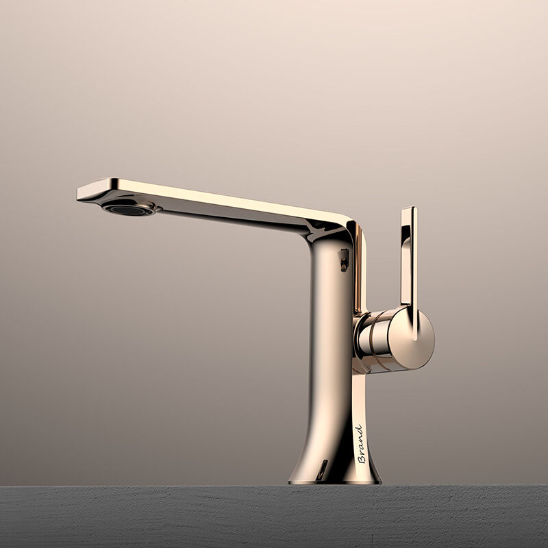Xifan Series 1XF500101 Solid Brass Construction Single Handle Bathroom Faucet with Deck Mounted Basin Mixer Gun Grey 