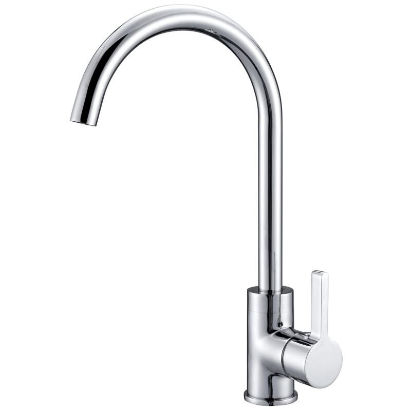 1LG270209 High Quality Brass Kitchen Faucet Single Handle with Sprayer and Flexible Gun Grey