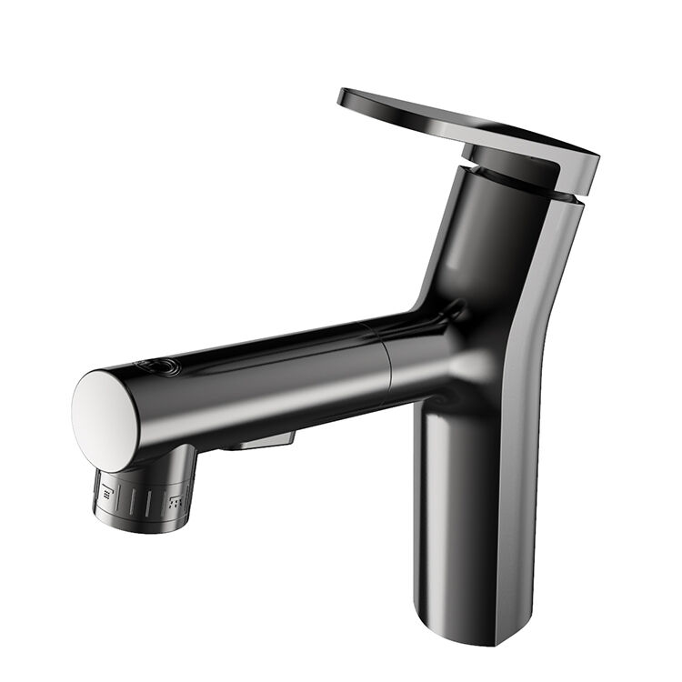 Sun Series 1LN130102 Sleek Deck Mounted Brass Faucet Single Hole Bathroom Basin Hot And Cold Water Mixer Brushed Gold 