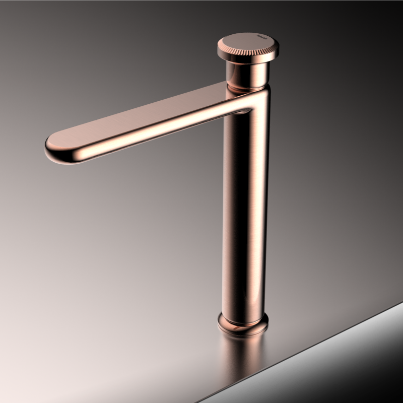 Sekko series 1SE500101 Premium Brass Single Hole Deck Mounted Bathroom Faucet with Cold And Hot Water Mixer Gun Grey 