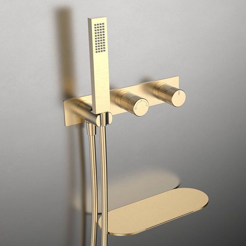 Simai Series 1SM500606 Wholesale Concealed Shower and Bath Mixer Set with Brass Wall Mounted Waterfall Faucet for Bathtub Gold