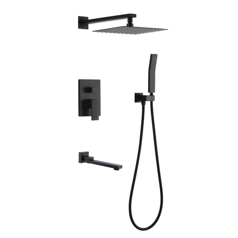 LE810202 Premium Conceal Valve Brass Mixer Set for Rainfall and Waterfall Shower System in Bathroom