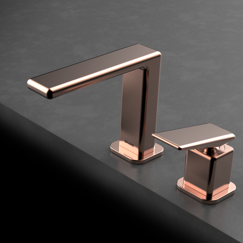 Xingbo Series 1XB600105 Elegant Brass Wash Basin Faucet Deck Mounted Two Holes Bathroom Sink Mixer Tap Chrome 