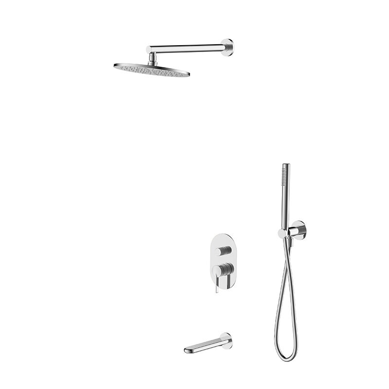 Xifan Series  1XF500701 Complete Brass Concealed System for Rainfall Shower and Waterfall Bathroom Spa Kit Rose Gold