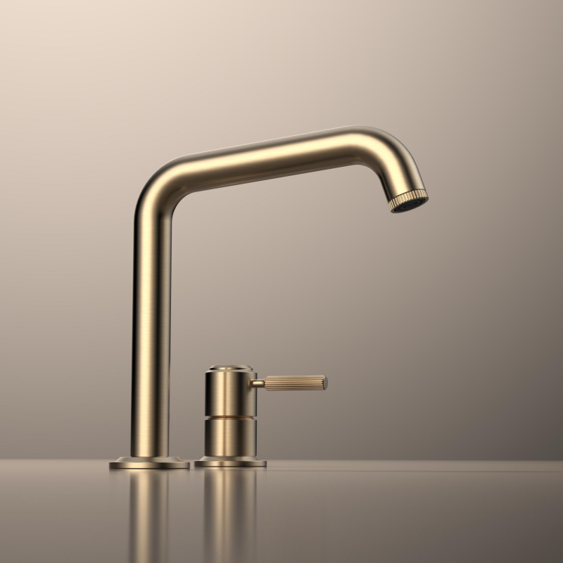 Parsons Series 1PS500102 Matte Black Finish Brass Bathroom Faucet 2 Holes Deck Mounted Water Mixer Tap Gun Grey