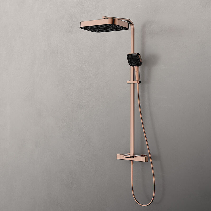 Xingbo series 1XB500602  3 Function Best Complete Brass Bath Rain Rainfall Shower Faucet Set Mixer Kit for Bathroom Project Black