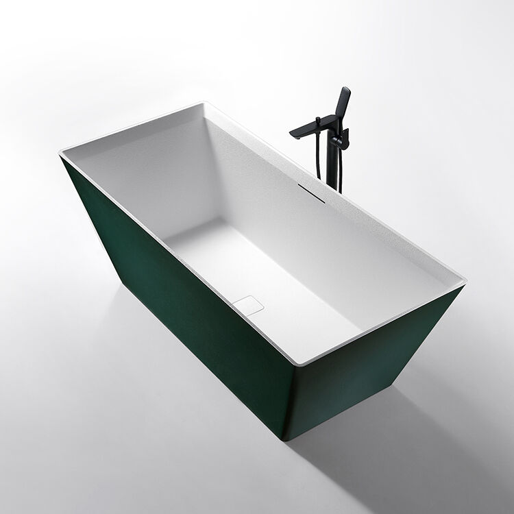 D001 Wholesale Luxury Artificial Stone Bathtub Freestanding Modern Bathroom Spa