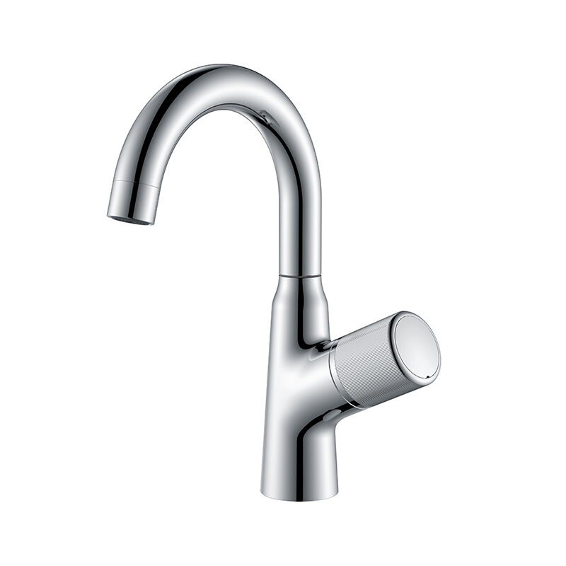 Fly Series 1LN020100 Modern Single Hole Brass Faucet for Bathroom Wash Basin Deck Mounted Installation Brushed Gun Grey