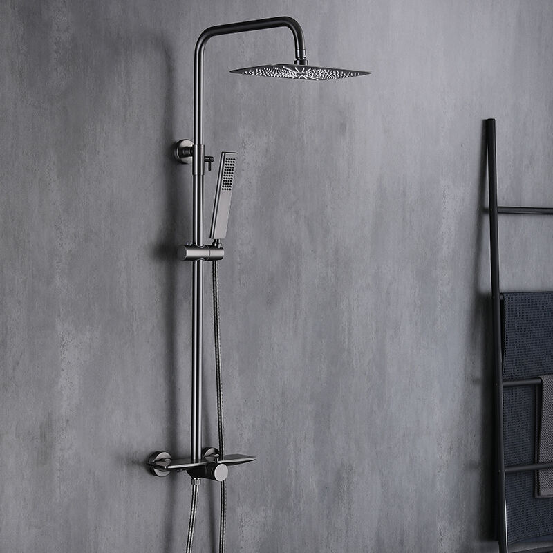 Cool Series 1LN810302 Wholesale Premium Wall Mounted Brass Rain Shower and Mixer Faucet Kit for Bathroom Chrome